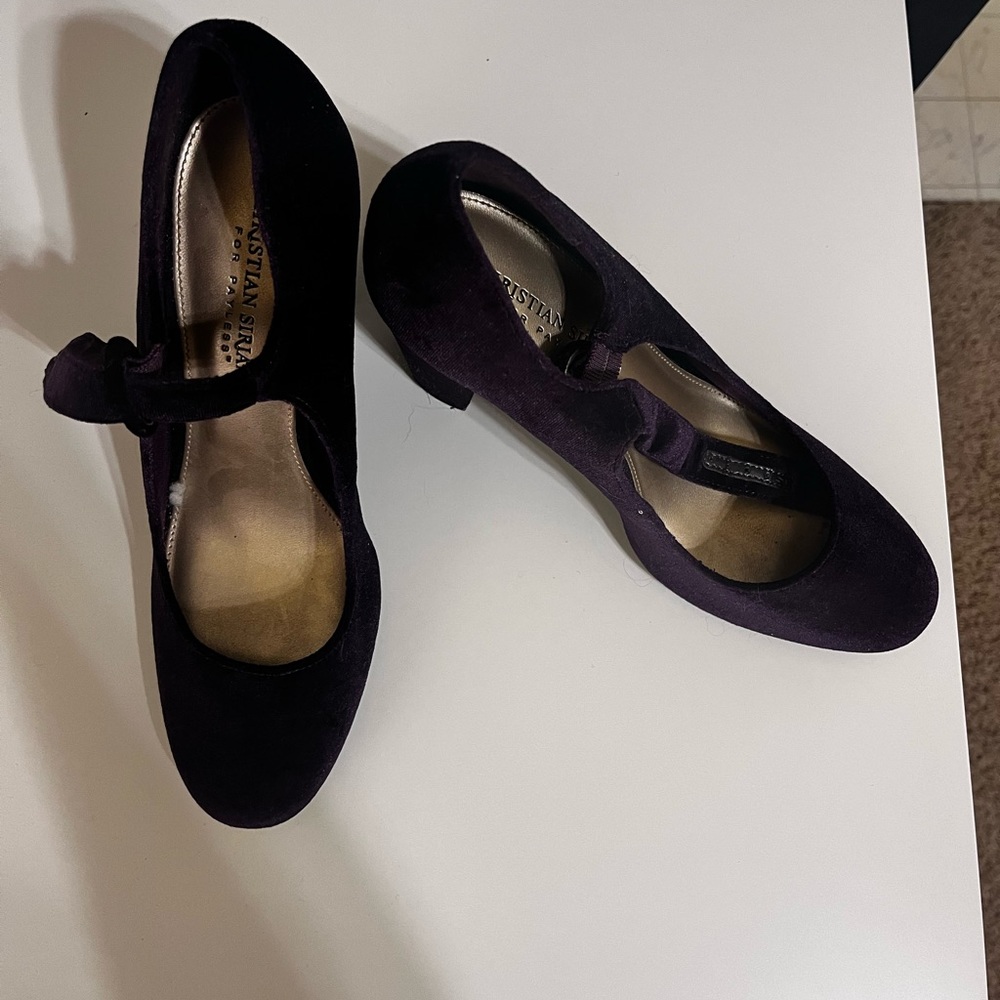 Dark purple heel (3inch), used once, vintage, chunky heel - Picture 3 of 4